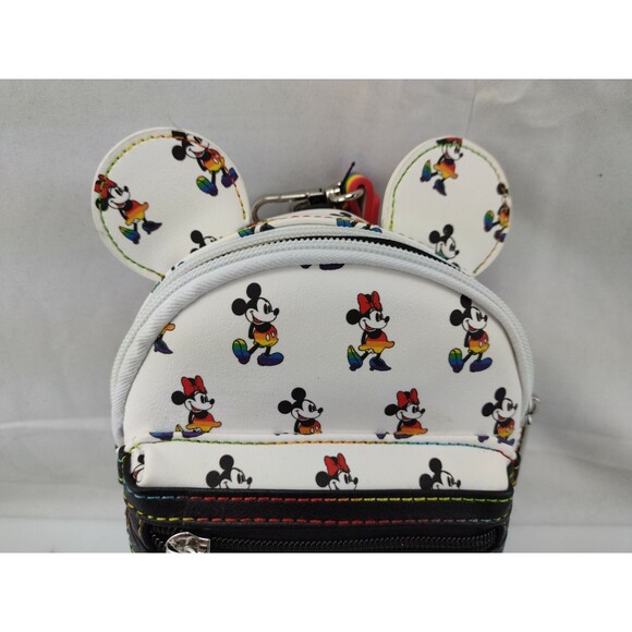 New Disney Parks Exclusive Loungefly Mickey and Minnie wristlet  rainbow - Picture 10 of 10